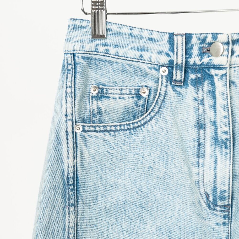 Tibi Sid Acid Iceberg Blue Wide-Leg Jeans - Picture 5 of 12